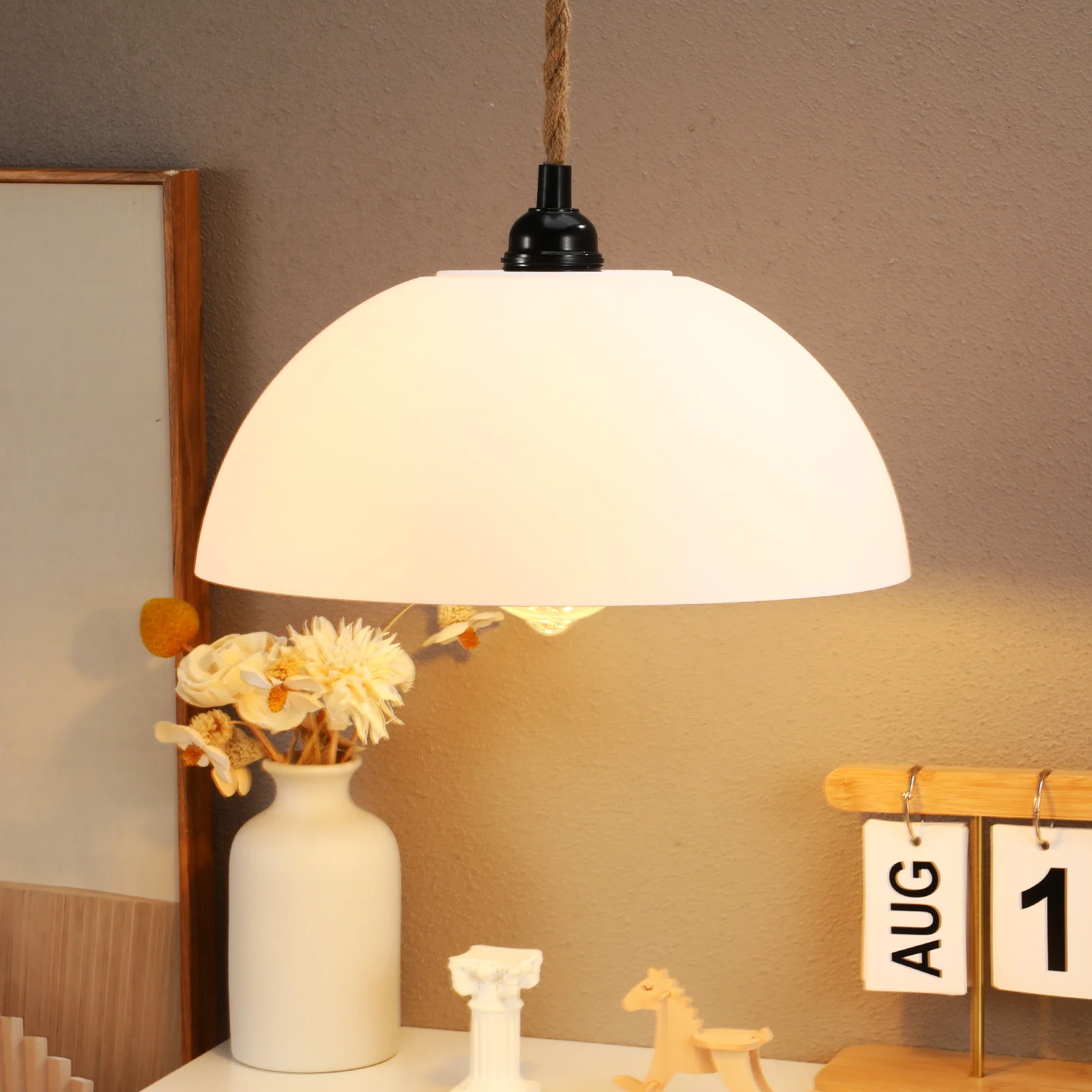 

2pcs Plastic Lampshade 42mm Large Mushroom Hole Home Decor Replacement Shades Modern Bedroom Pendant Lamp Cover Ceiling Light