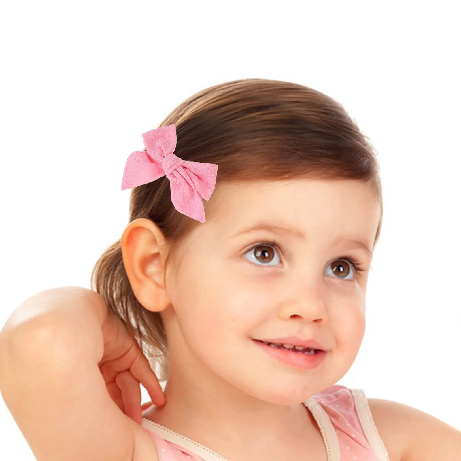 

9pcs Baby Girl Clips Cotton Linen Bow Hair Bows Toddler Hair Accessories Mixed Colors Matching Clothes Photo Performance