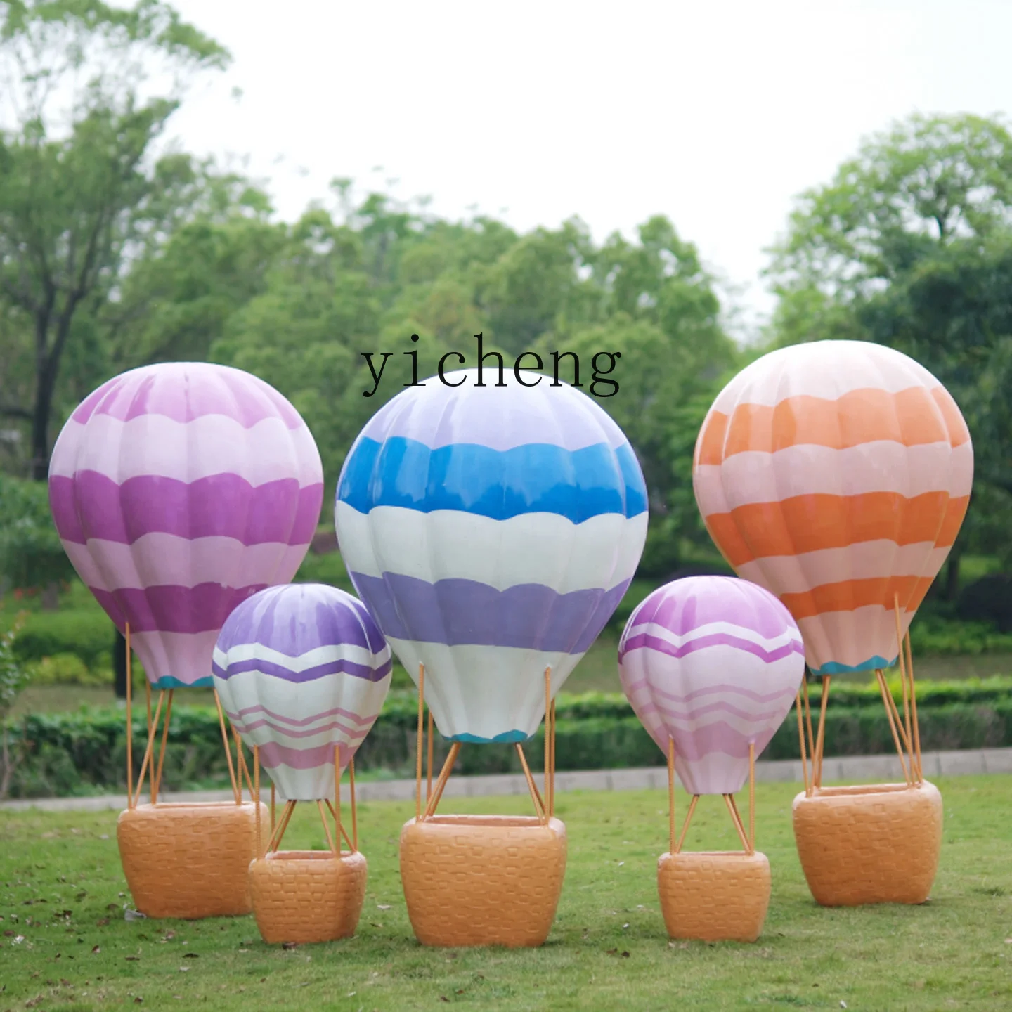

TQH outdoor simulation hot air balloon fiberglass sculpture garden landscape playground lawn beautiful decoration ornament