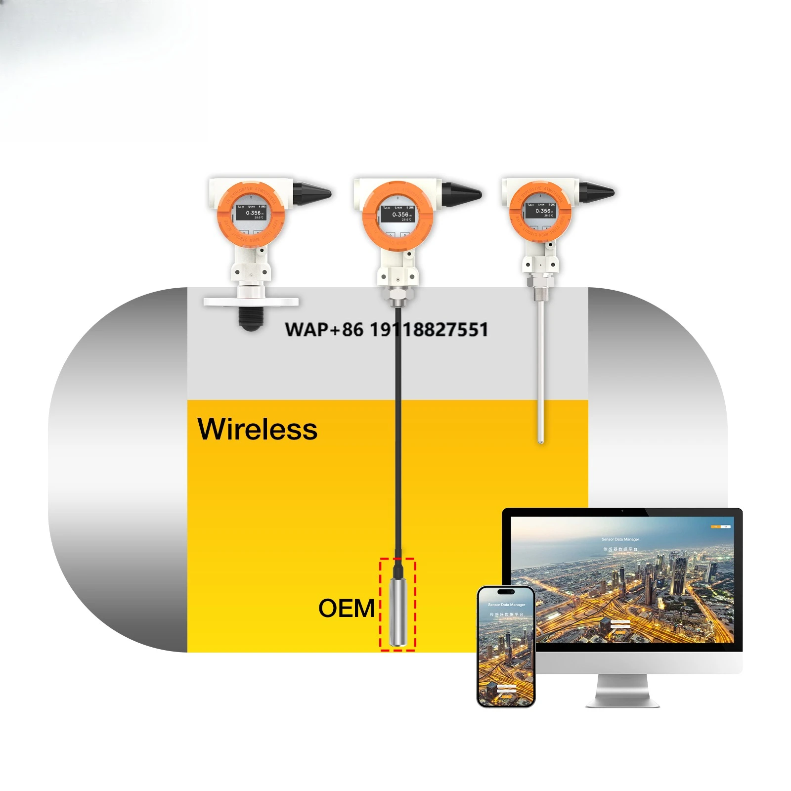 

Moray ME6001W Hot Sale OEM LCD Display Wireless tank Level Monitoring System Iot Water Level Sensor Oil Pressure Gauge