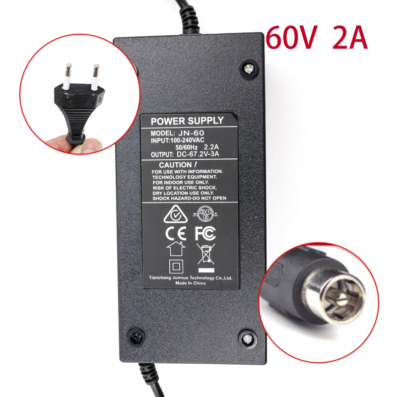 67.2v 2A Lithium Battery Charger is Applicable to Intelligent Charger of Electric Scooter Unicycle Self Balancing Car