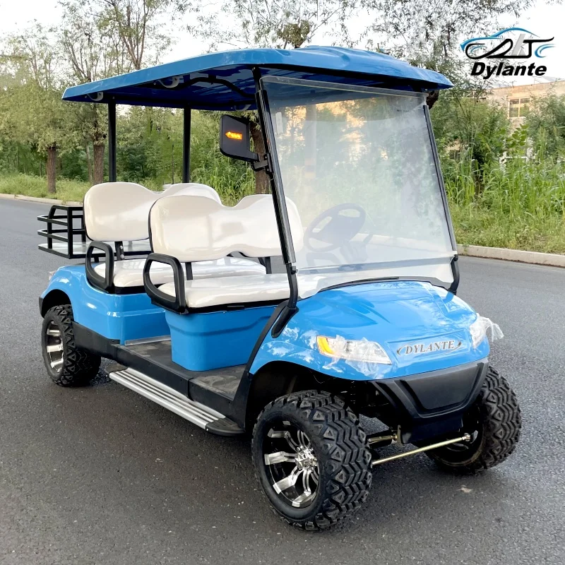 High Performance Low Noise 4 Wheel 4 Seater Electric Golf Cart Cheap Electric Hunting Pickup Truck Cargo Truck