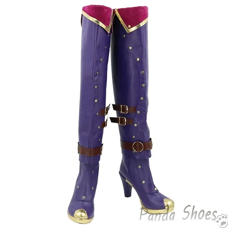 LOL Caitlyn Cosplay Shoes Anime Game League of Legends Long Boots Caitlyn Kirraman Cosplay Costume Prop Shoes for Halloween