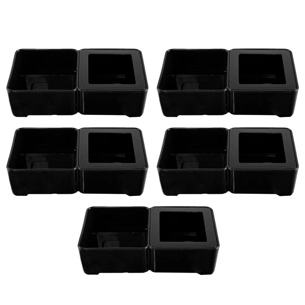 

5pcs Reptile Breeding Box Ventilated Feeding Case For Lizards Spiders Frogs Small Turtles Amphibians Crawler Housing Container
