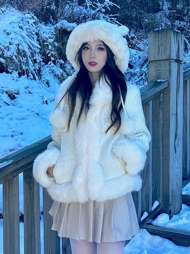 2025年 レディースファッション ショート丈 気質 フェイクファーコート 冬新作 1116