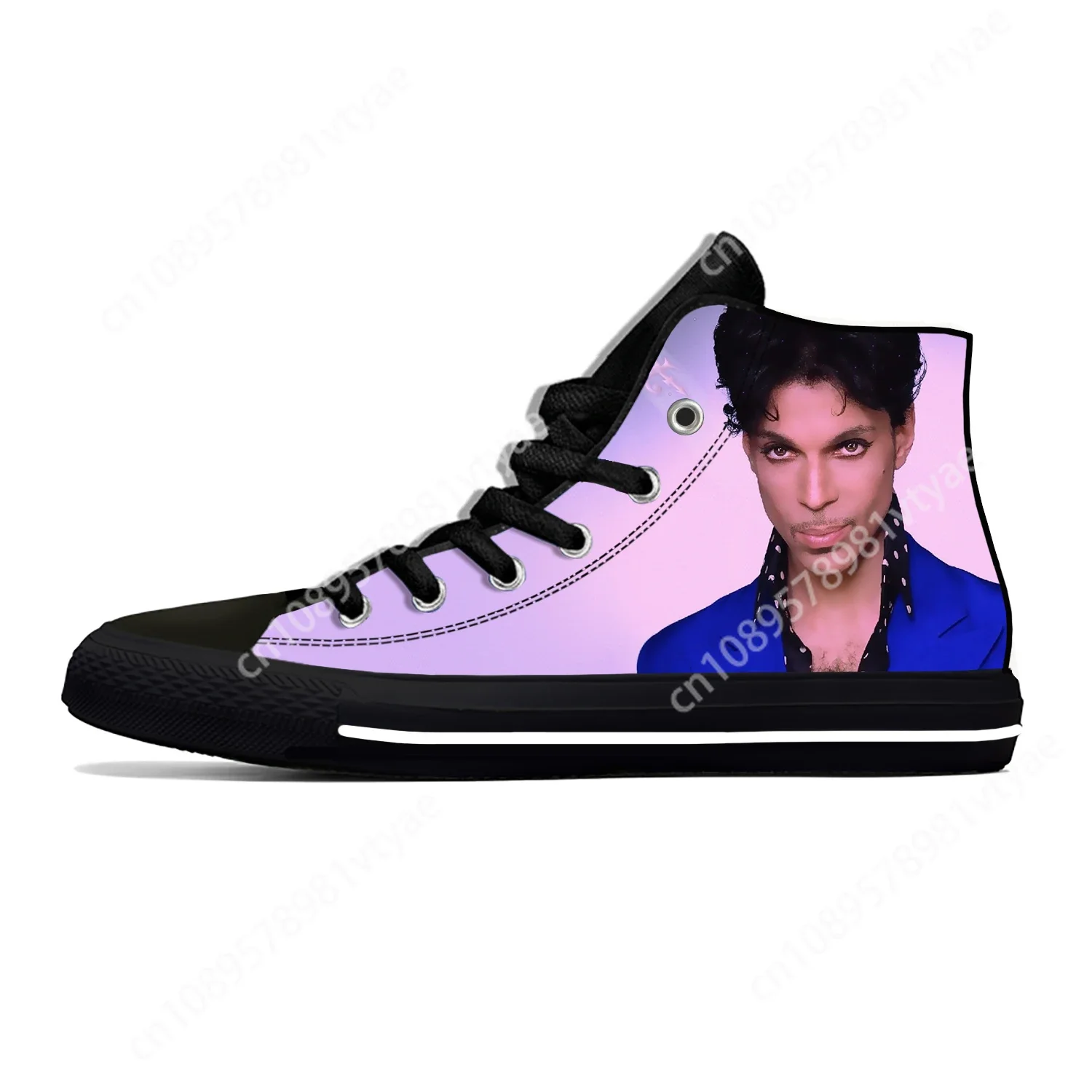 

Hot Music Singer Prince Rogers Nelson Purple Rain Casual Shoes High Top Lightweight Breathable Mens Womens Teenager Sneakers