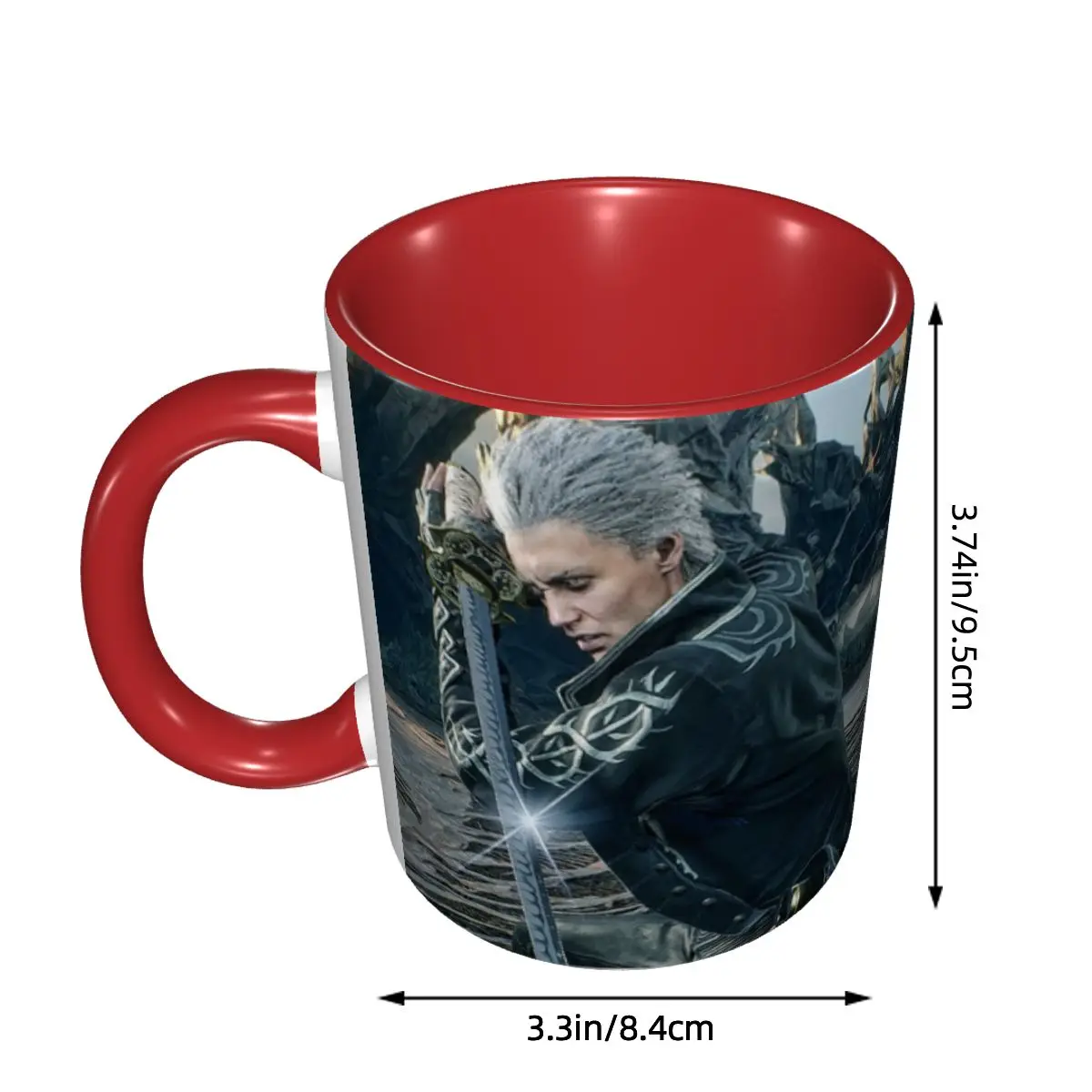 Vergil From The Devil May Cry Seri Mug Funny Ceramic Coffee Cups Tea Mugs Milk Cup Drinkware Gift for Friends