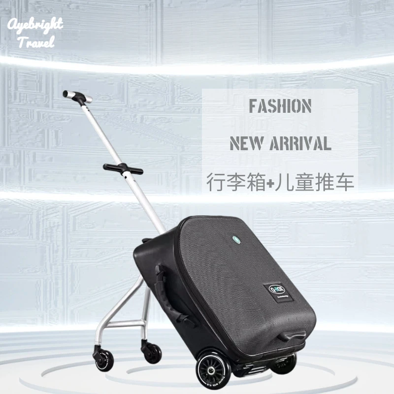 

Children's Suitcase Backpack with wheels 20Inch Leisure Luggage Baby Stroller Suitcase Portable kid's luggage Trolley Case