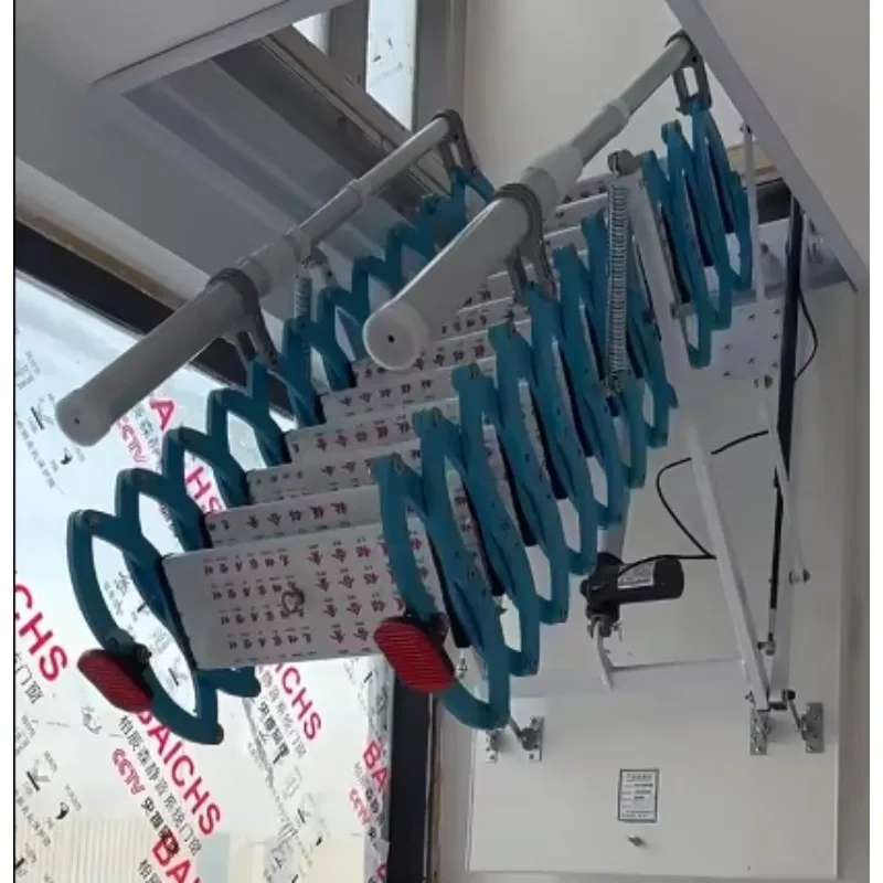 Modern Villa Retractable Attic Stairs, Good Quality Aluminum Floating Electric Folding Household Loft Ladder