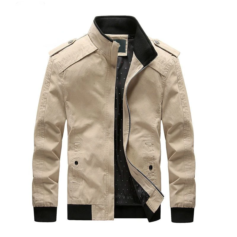 Veste Bomber en Coton avec Fermeture Éclair pour Homme, Coupe-Vent Militaire Slim, Marque de Luxe, Vêtements de Moto, Automne