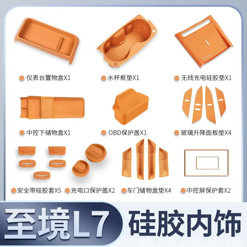 Car Center Console Silicone Anti‑Slip Protective Mat For Buick Electra L7 Interior Modification Accessories