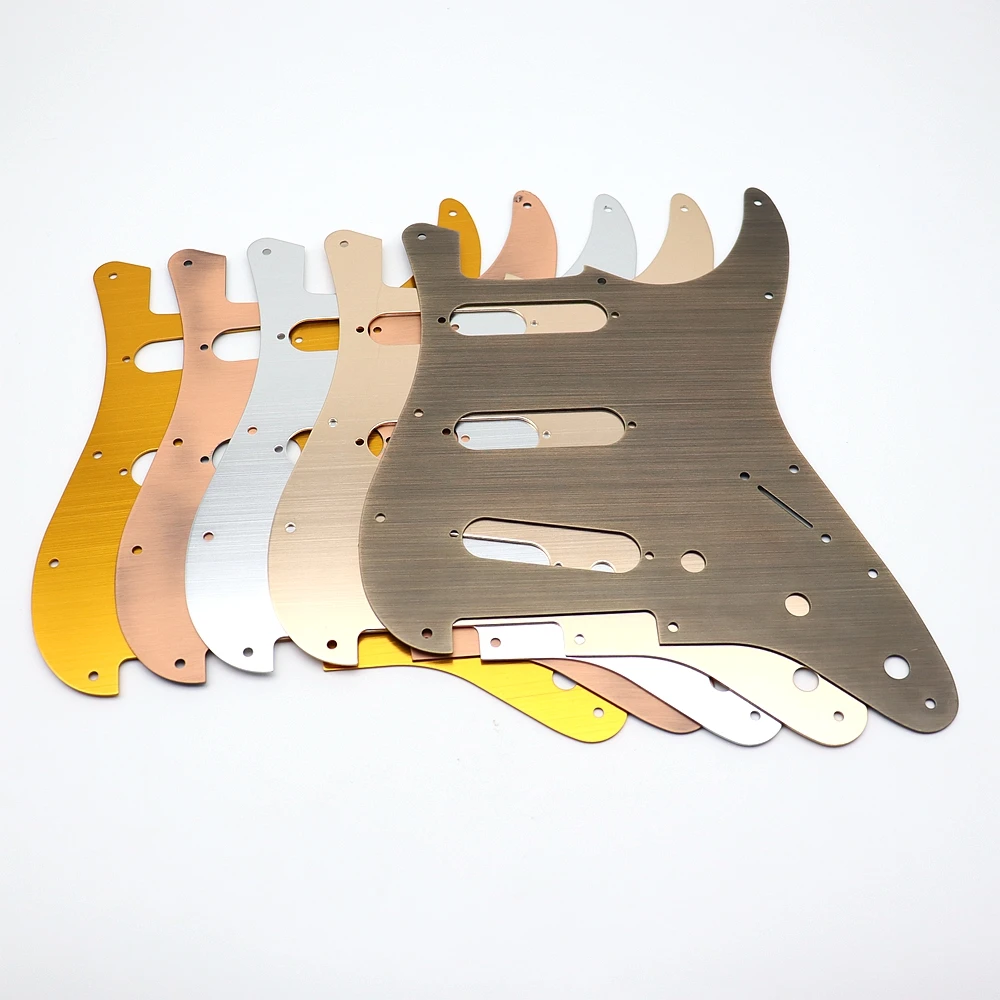 11 Hole SSS Scratch Plate Electric Guitar Metal Pickguard Compatible For ST SQ Style Guitar Parts 7 Colors