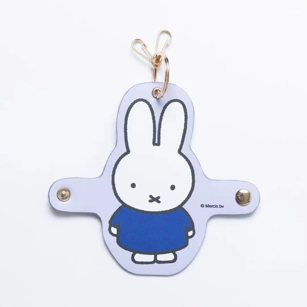 لطيف ميفي Kawaii الكرتون الجلود مفتاح سلسلة بوريس سيارة المفاتيح حلقة رئيسية حلية واقية عيد ميلاد هدية الكريسماس