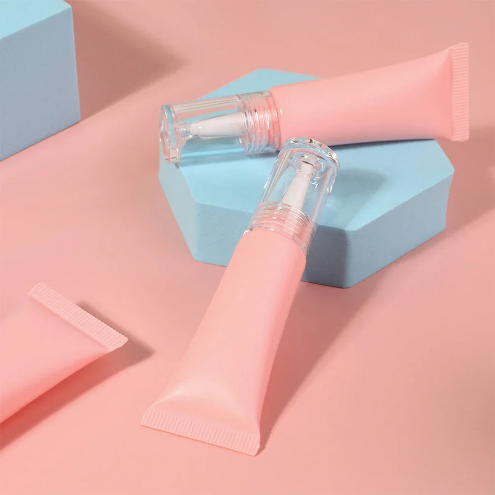 Logotipo personalizado creme labial marca própria umidade equinácea delicado cuidados com os lábios vermelhos 10ml transparente gota ponta rosa pacote maquiagem