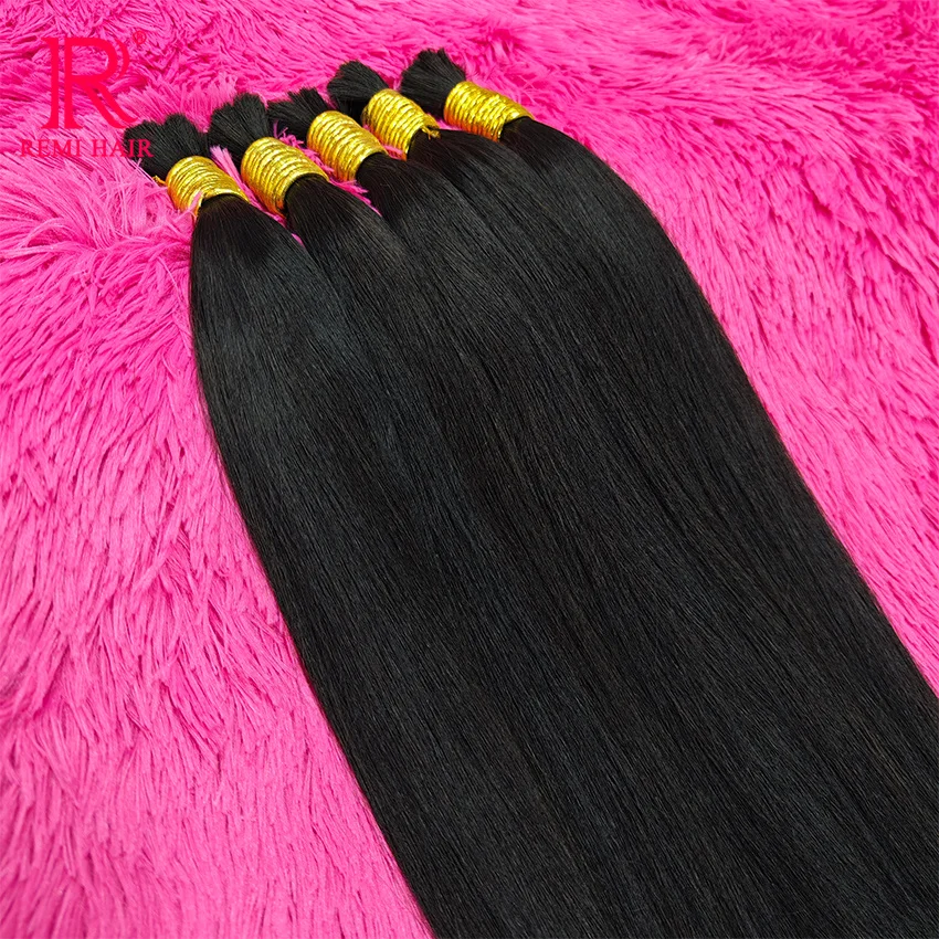 100% Real Human Hair Extensions Indian Hair Bulk Straight Natural Hair Weaving No Weft Human Hair Braiding For Women