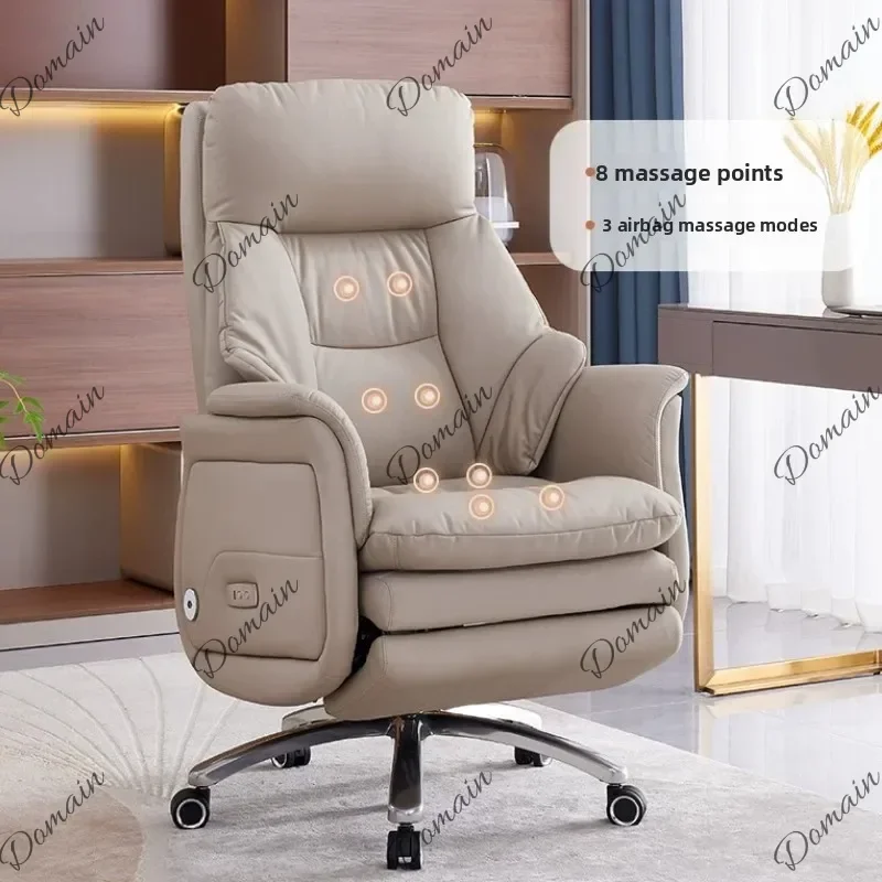 B Leather Electric Ventilation Heating Massage Office Chair Computer Ergonomic Chairs Armchair Desk Rotating Lift Chair Furnitur