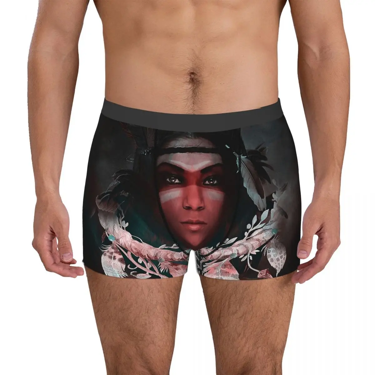 

Native American Dream Girl Underpants Breathbale Panties Male Underwear Print Shorts Boxer Briefs