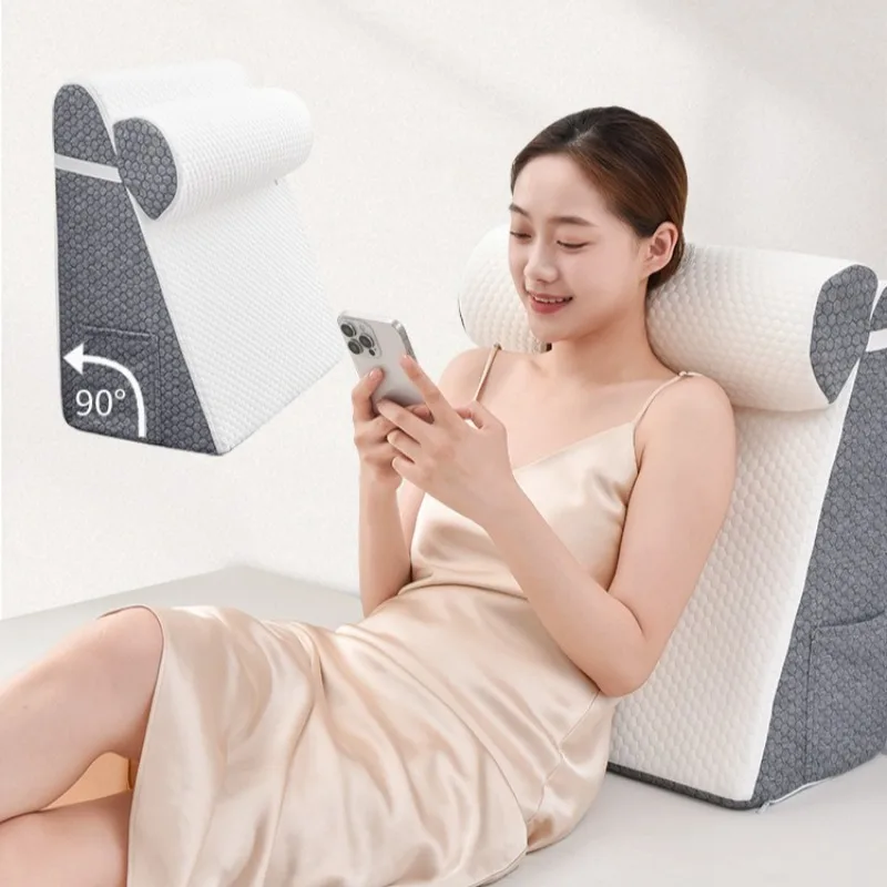 

Bed Wedge Pillow for Sleeping Memory Foam Triangle Pillow High Density Memory Foam Breathable Fabric Removable Washable Cover