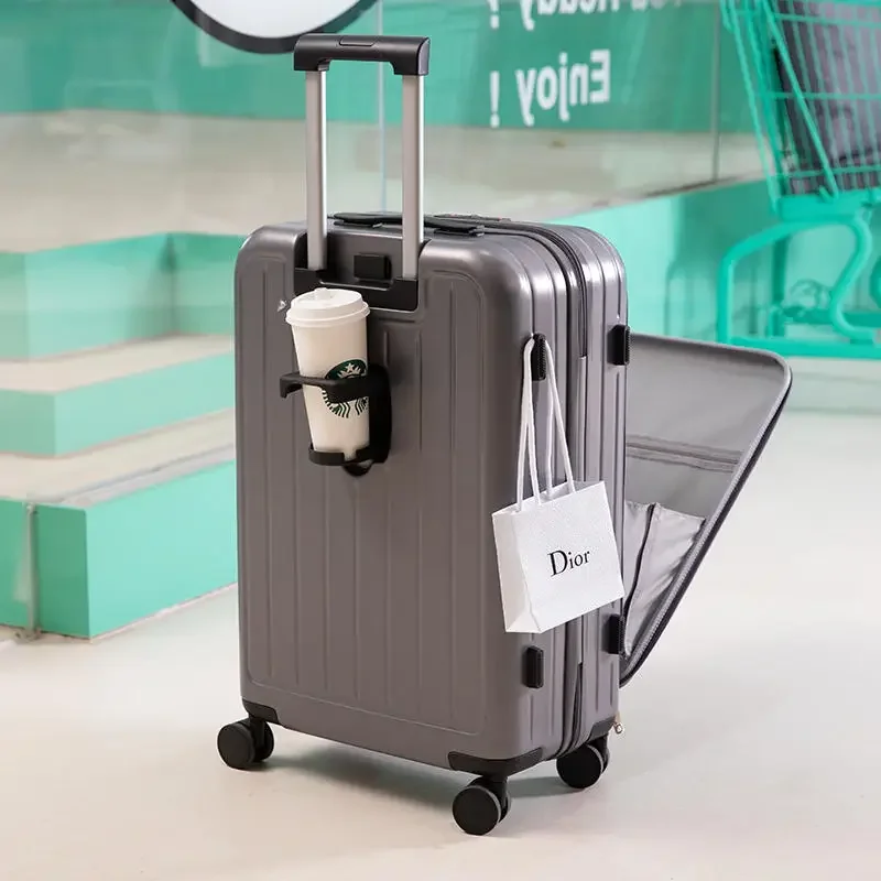 New Front opening charging suitcase Female travel luggage 24 \