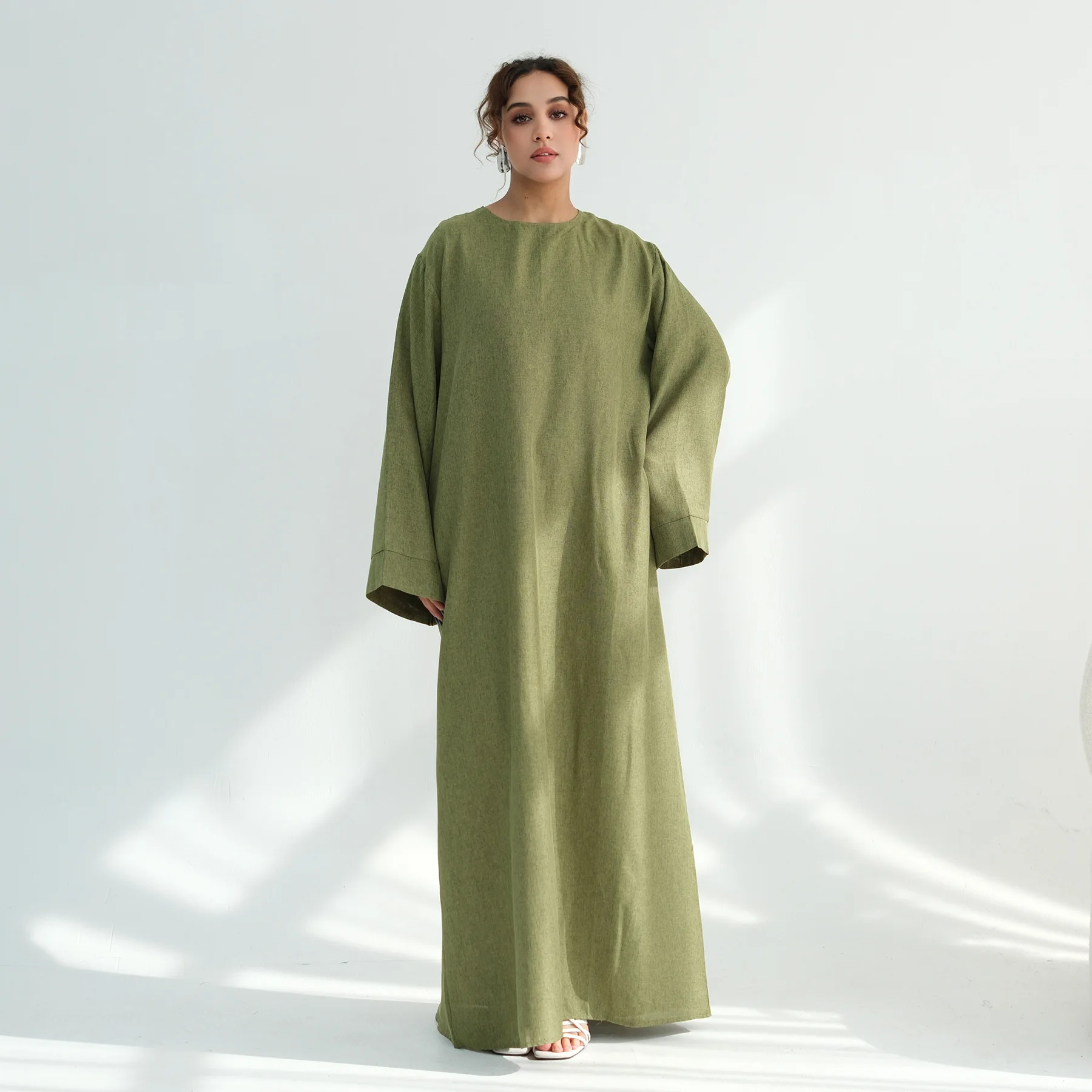 Modest Long Dress for Women Muslim Ramadan Eid Turkey Style Kaftan Caftan Marocain Robe Vestidos Loose Abaya Musulmane Femme