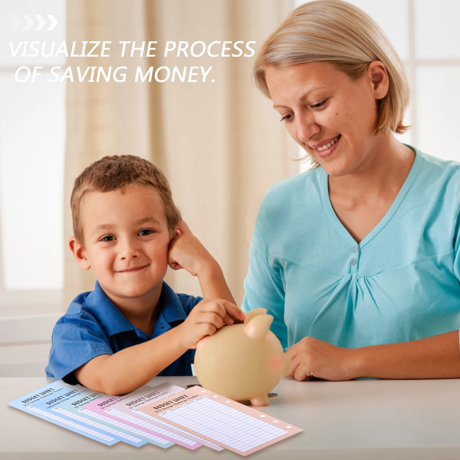 

48 листов сбережений формата А6, папка с 6 кольцами, листы для отслеживания наличных денег для планирования бюджета, трекер для экономии денег, сменные стержни для переплета