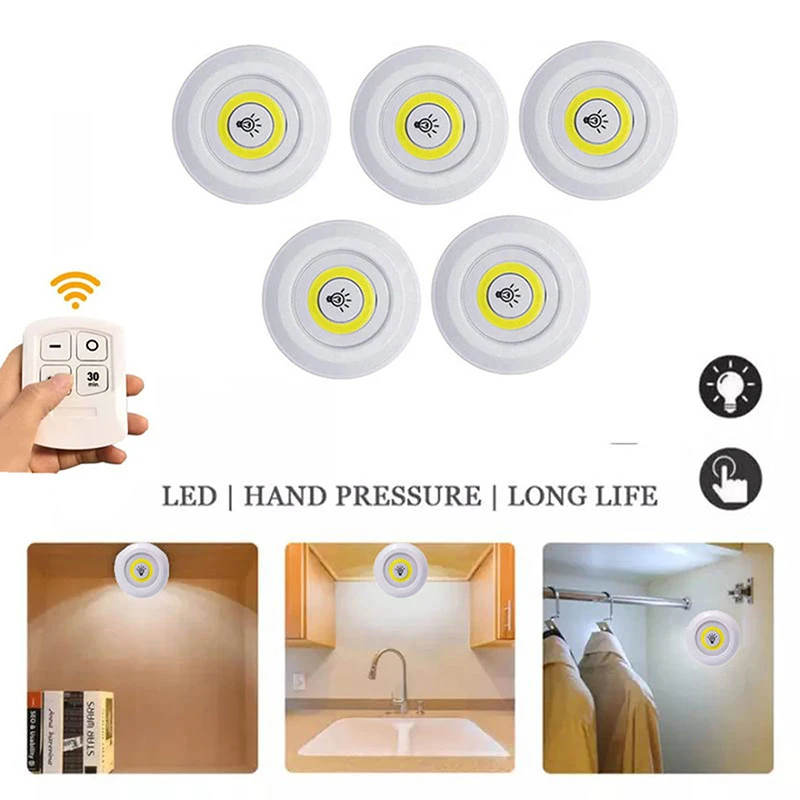 Smart Wireless Remote Control Dimmable Night Light Decoration  Kitchen Under Furniture Lamp Closet Staircase Lighting LED Lights