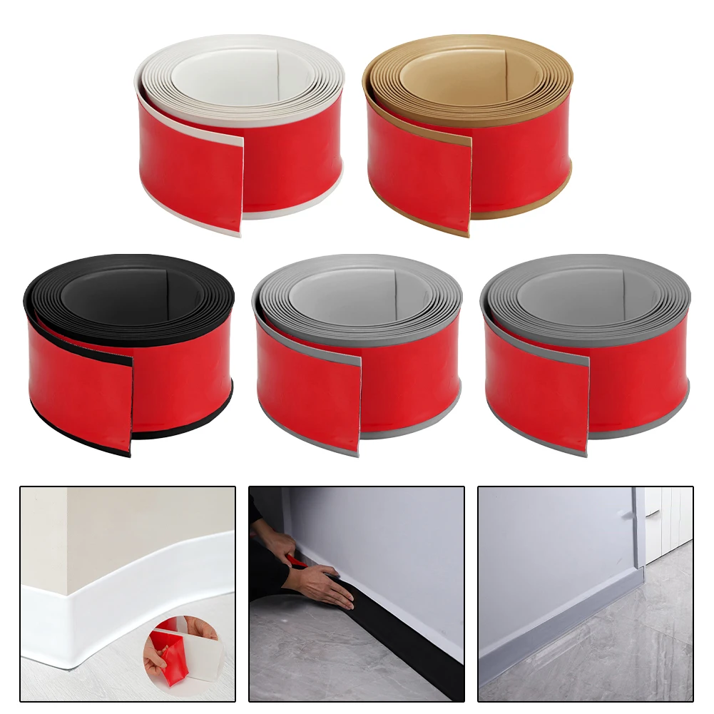 Wall Trim Flexible PVC Baseboard Molding Trim Adhesive Cove 5m Baseboard Trim Wall Trim Flexible PVC Baseboard Molding Trims