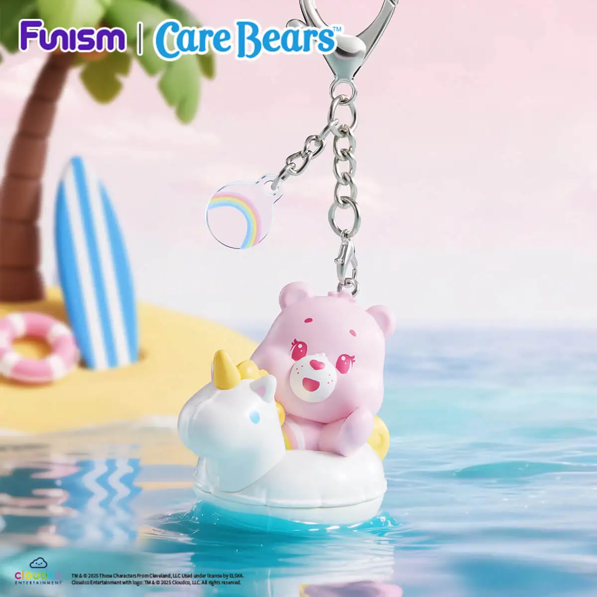 FUNISM Care Bears Serie Schlüsselanhänger Blind Box Figur Niedliches Geschenk für Kinder Geburtstagsparty Actionfigur Sammlerstück Süßes Geschenk