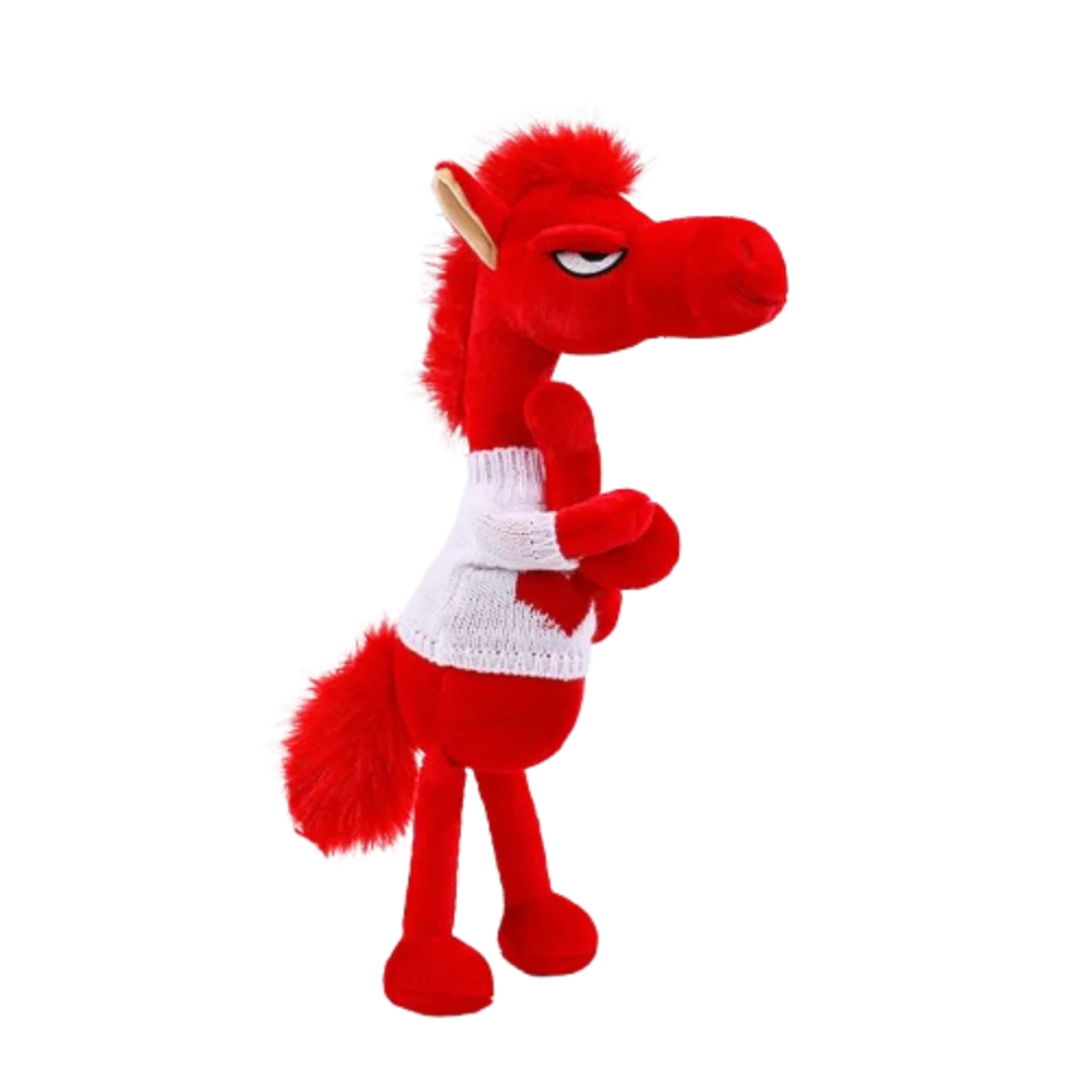 

Creative Plush Dark Horse Toy Mascot Dolls Cute Simulation Horse Doll Chinese Style Soft Zodiac Pony Figurine Christmas Gift