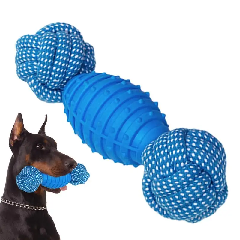 Dog Football Rope Toy Interactive Puppy Teething Toy Bite Resistance Aggressive Chewers Pet Toy For Small Medium Dogs supplies