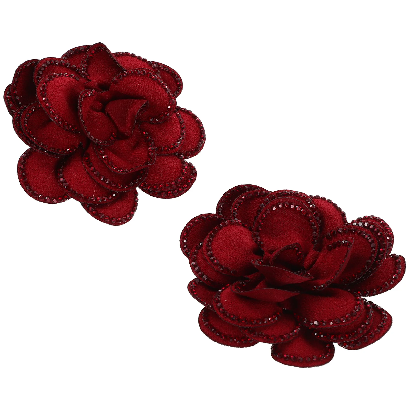 2 قطعة مشابك أحذية الورد حجر الراين مشبك زهرة قابل للفصل لأحذية الزفاف حذاء نسائي بكعب عالٍ زهرة اصطناعية