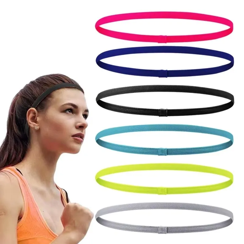 

5/10/15pcs Elastic Sports Headbands For Women Slim Non-Slip Running Sweatband For Tennis Men Sport Hairband For Yoga Golf Soccer
