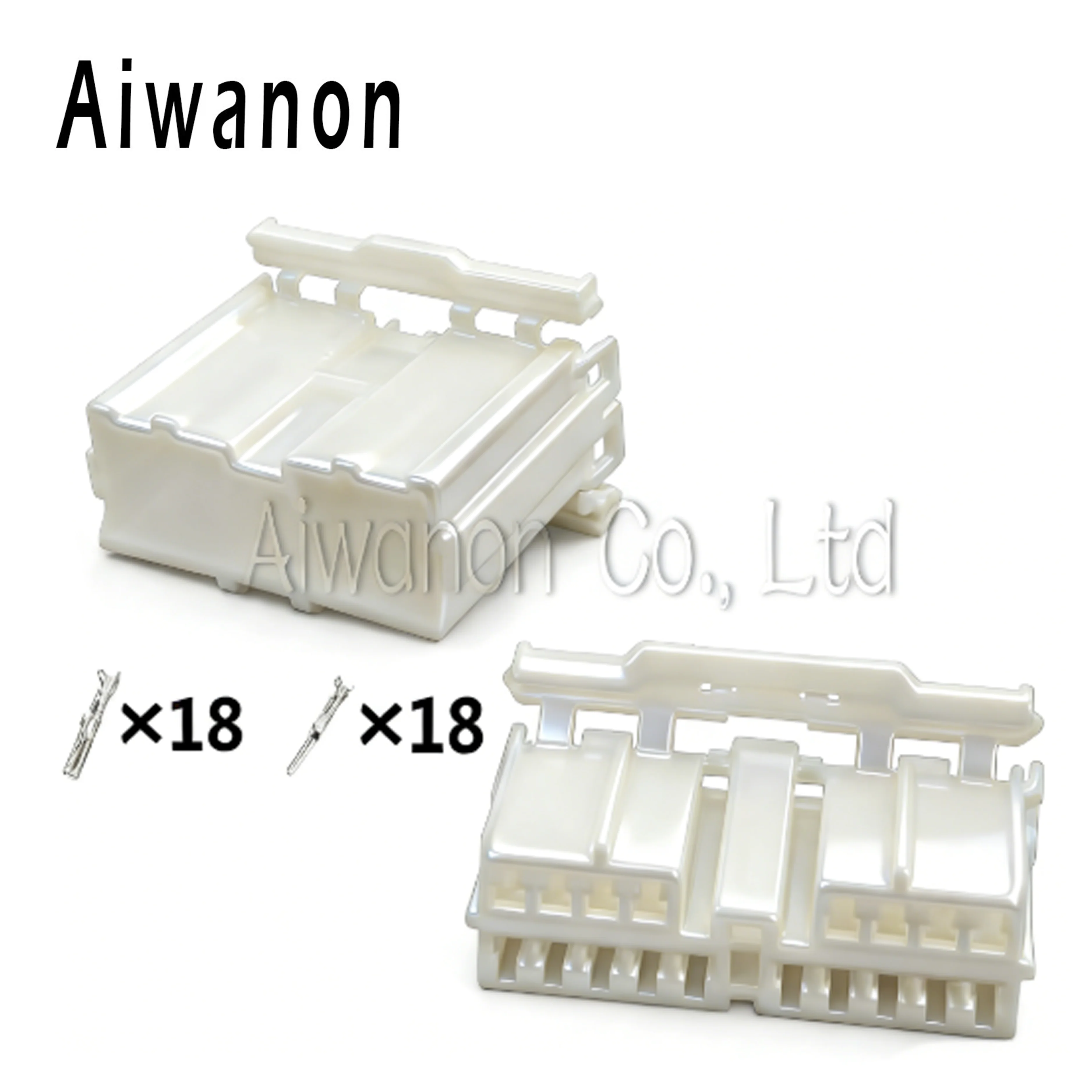 

1 Set 18 Pin Auto AC Assembly Electrical Connectors Female Male Plug Socket With Terminal 7122-8385 MG620409 7123-8385 MG610408