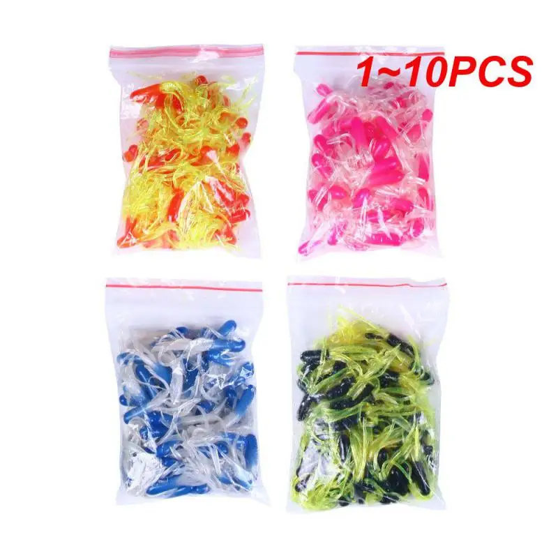 

1~10PCS Soft Bait Hook Simulation Octopus Tube Worm Goods For Fishing Fishing Accessories Luya Soft Bait Silicone