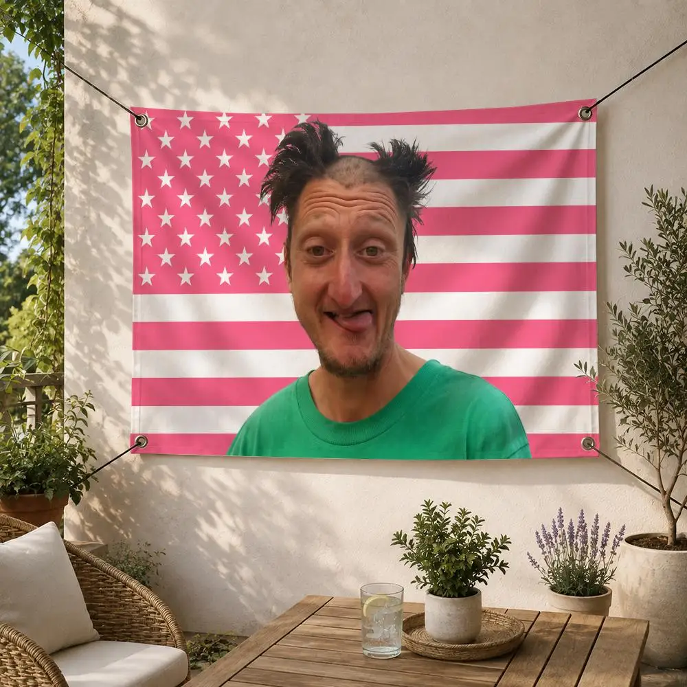 Daniel Larson Internet Personality Flags Decorative Flag Banner for Outdoor Garden Yard Camping Party Home Wall Hanging Decor