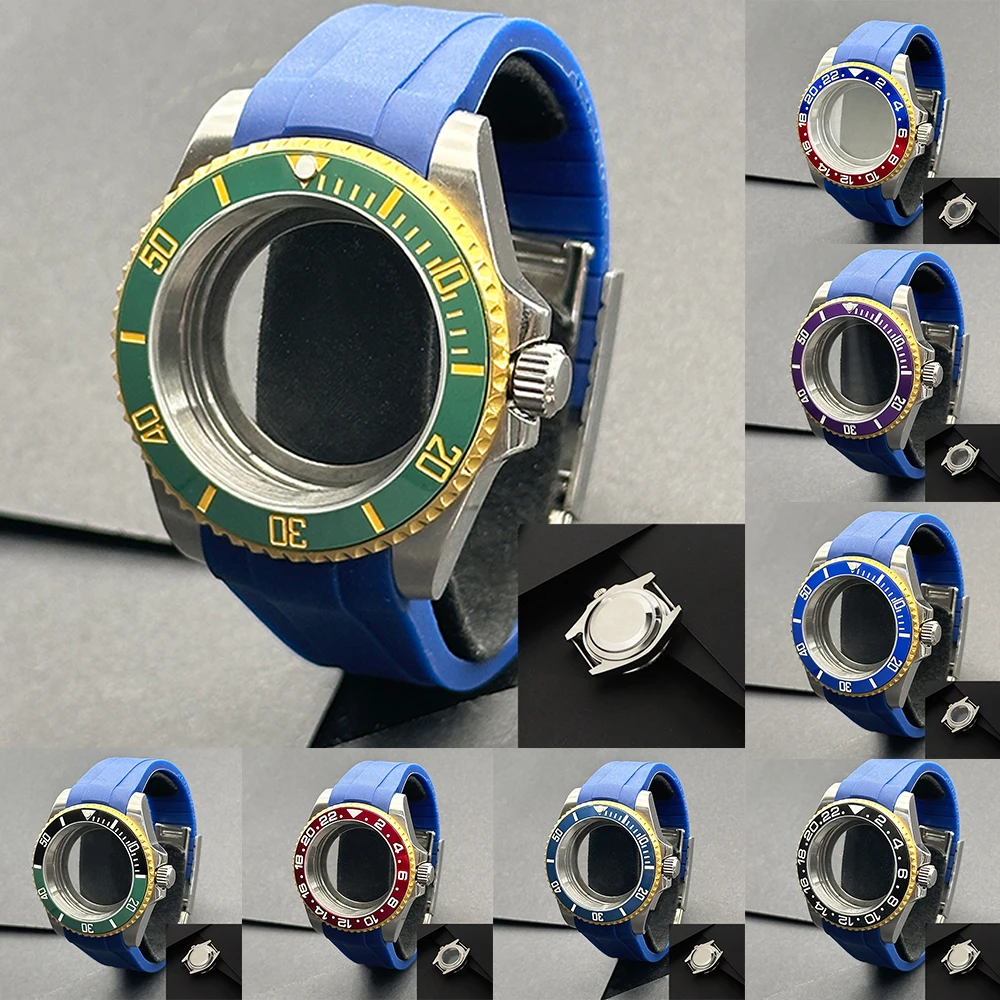 40mm case sapphire glass GMT ceramic aluminum bezel  suitable for NH35 NH36 ETA 2836-DG Miyota8215 Movemet 28.5mm dial