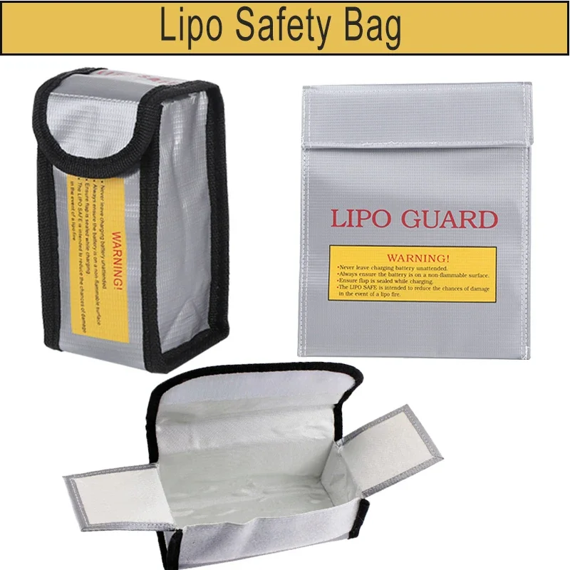 Multiple Functional Lipo Battery Explosion Proof Bag 185*75*65mm/125*64*50mm/230*300mm Protection Guard Safety Bag for Charging