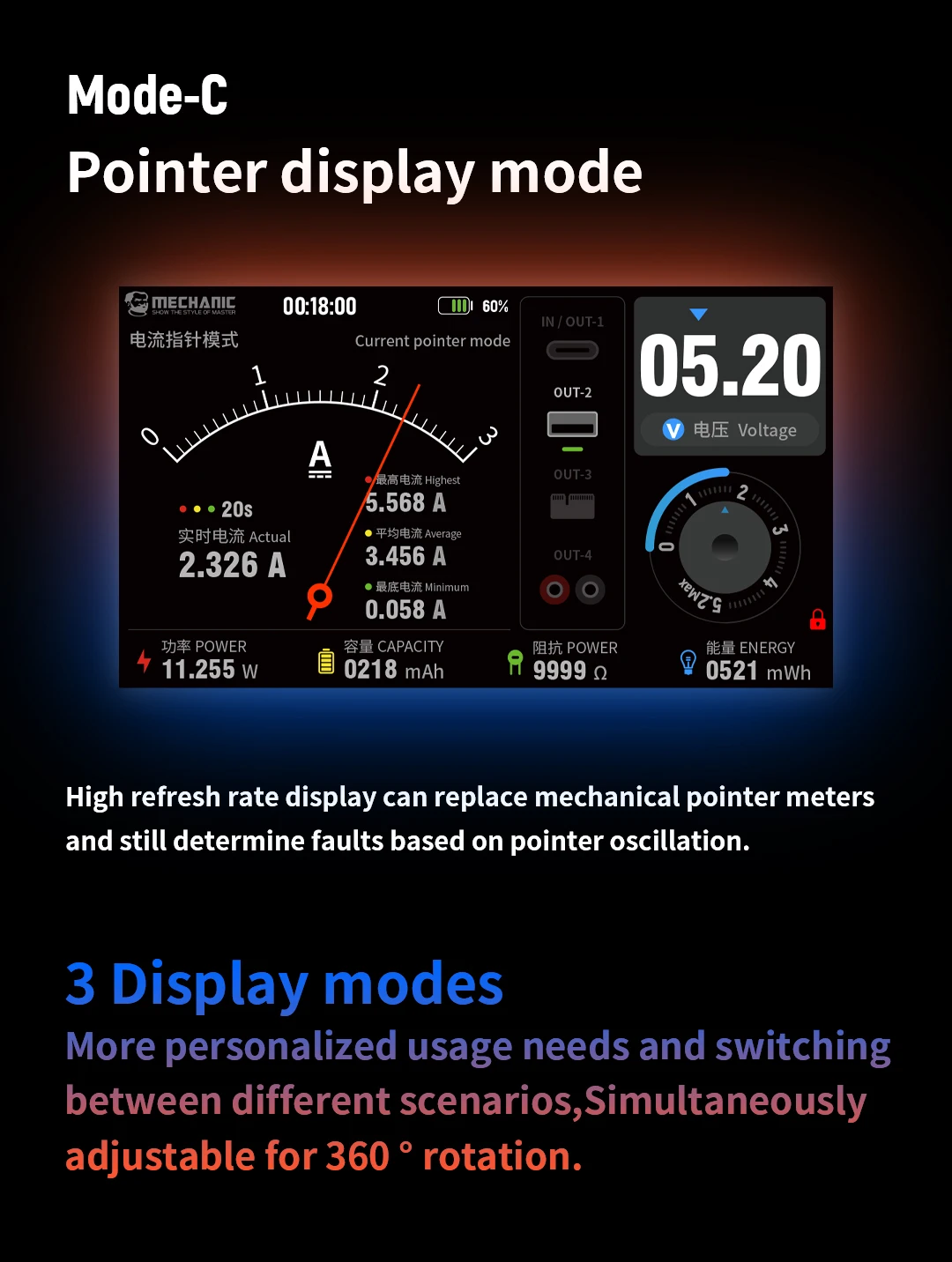 MECHANIC POWER BOX 2.0 Multi mode Portable Adjustable Power Supply Tester for Phone Repair Current and Voltage Detection Tool