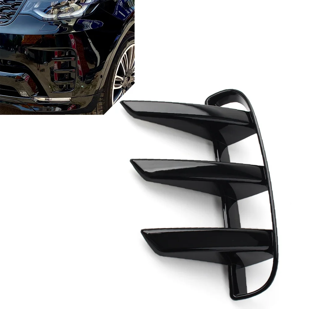 1Pcs Glossy Black Car Front Bumper Grille Air Vent Cover Trim Left/Right For Land Rover Discovery 5 2021-2022