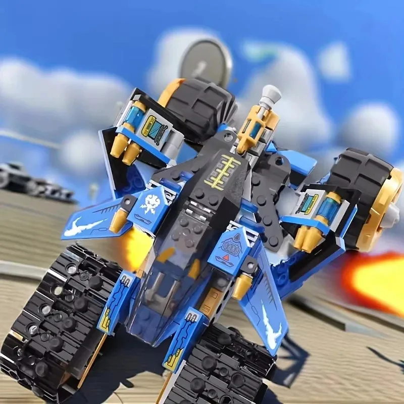 Building Block Mecha Technology Ninja Thunder Raiders Mechanical Warrior Robot Building Block War Weapon Model Toy Childr