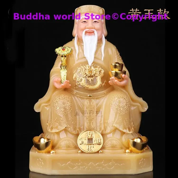 High-grade jade gilding statue Southeast Asia Temple Worship HOME efficacious bring wealth money good luck God of wealth buddha