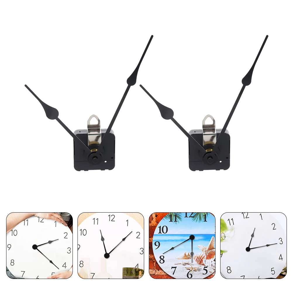 

2 Sets Clock Movement for Hands Cross-stitch Parts Black Replaceable Movements