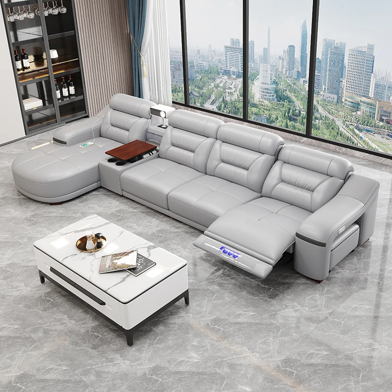 Genuine Leather Sofa Unique Modern Designer Reclining Sofa House Lounge Woonkamer Banken Furniture Living Room