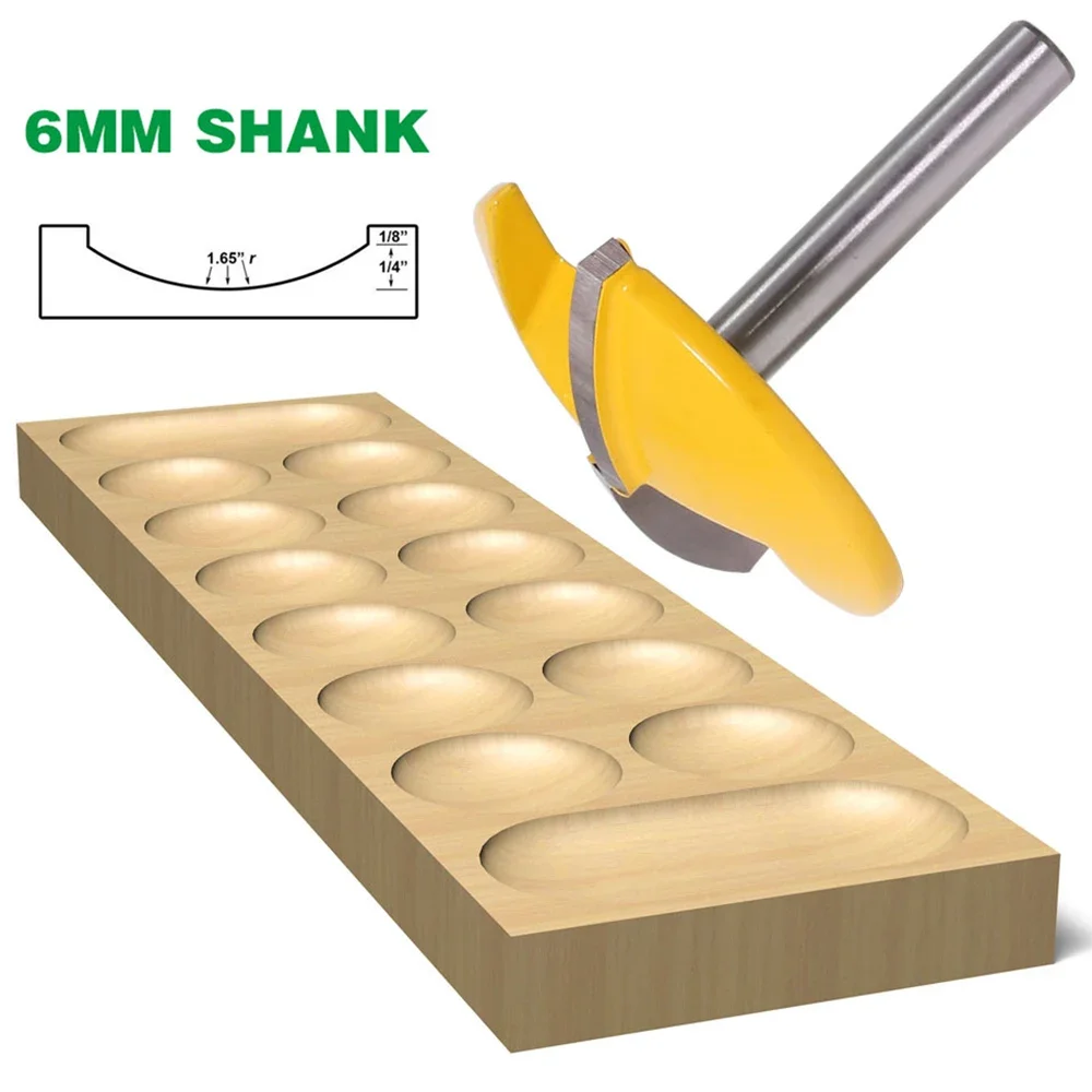 

Smooth Router Bit Woodworking 6mm Shank Cemented Carbide Cutter Detailed Cuts Milling Precise Small Bowl Trimming