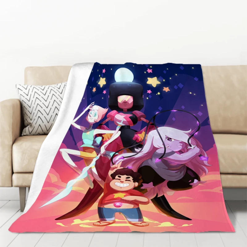 

Steven Universe Classic Anime Throw Blanket for Sofa Blankets Microfiber Bedding Knee Bed Decorative Double Fleece Fluffy Soft