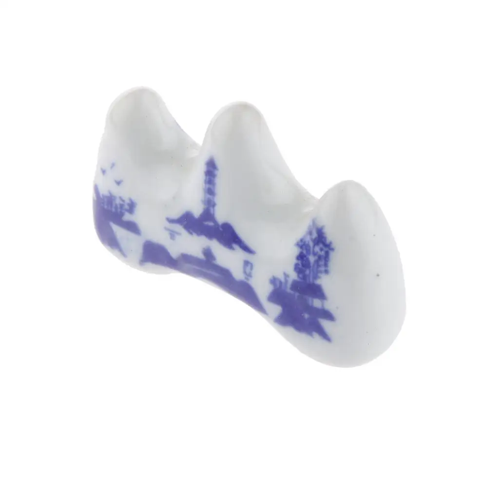 Ceramic Penholder Blue White Design Porcelain Pencil Holder Stationery Organizer Office Desk Accessory for Study Room