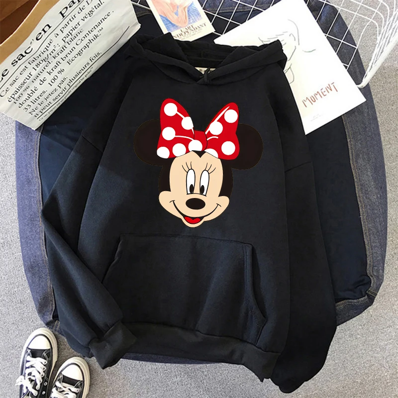 Sweet Y2k Hoodies Minnie Disney Hoodie Mickey Mouse Women Sweatshirt Kids Boys Girls Harajuku Streetwear Clothes