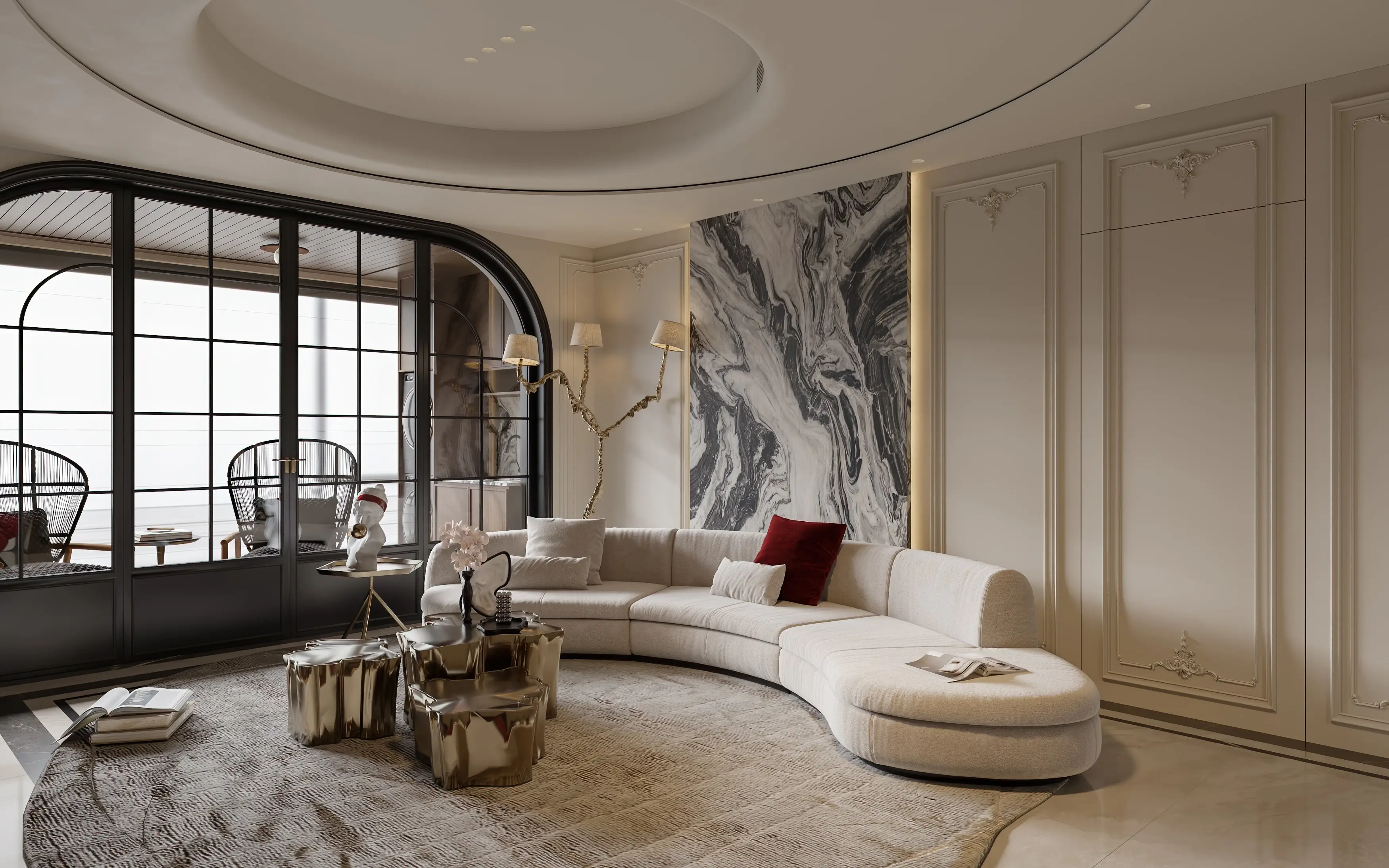 Luxury Whole House Custom Furniture Villa Built-in Wardrobe Kitchen Cabinet TV Cabinet Custom Size OEM ODM
