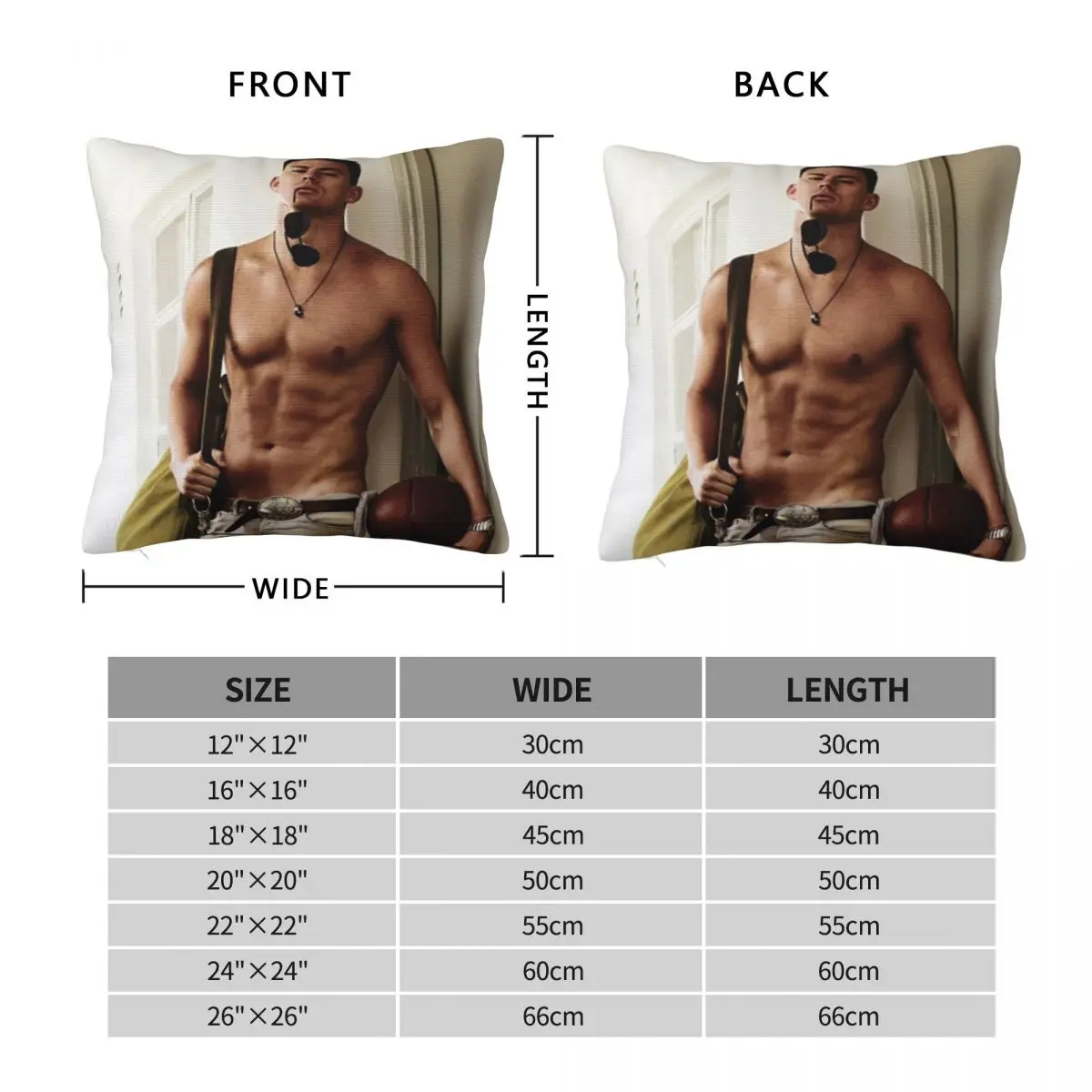 CHANNING TATUM SHIRTLESS Throw Pillow Cushions For Decorative Sofa Anime pillow cover christmas luxury sofa pillows