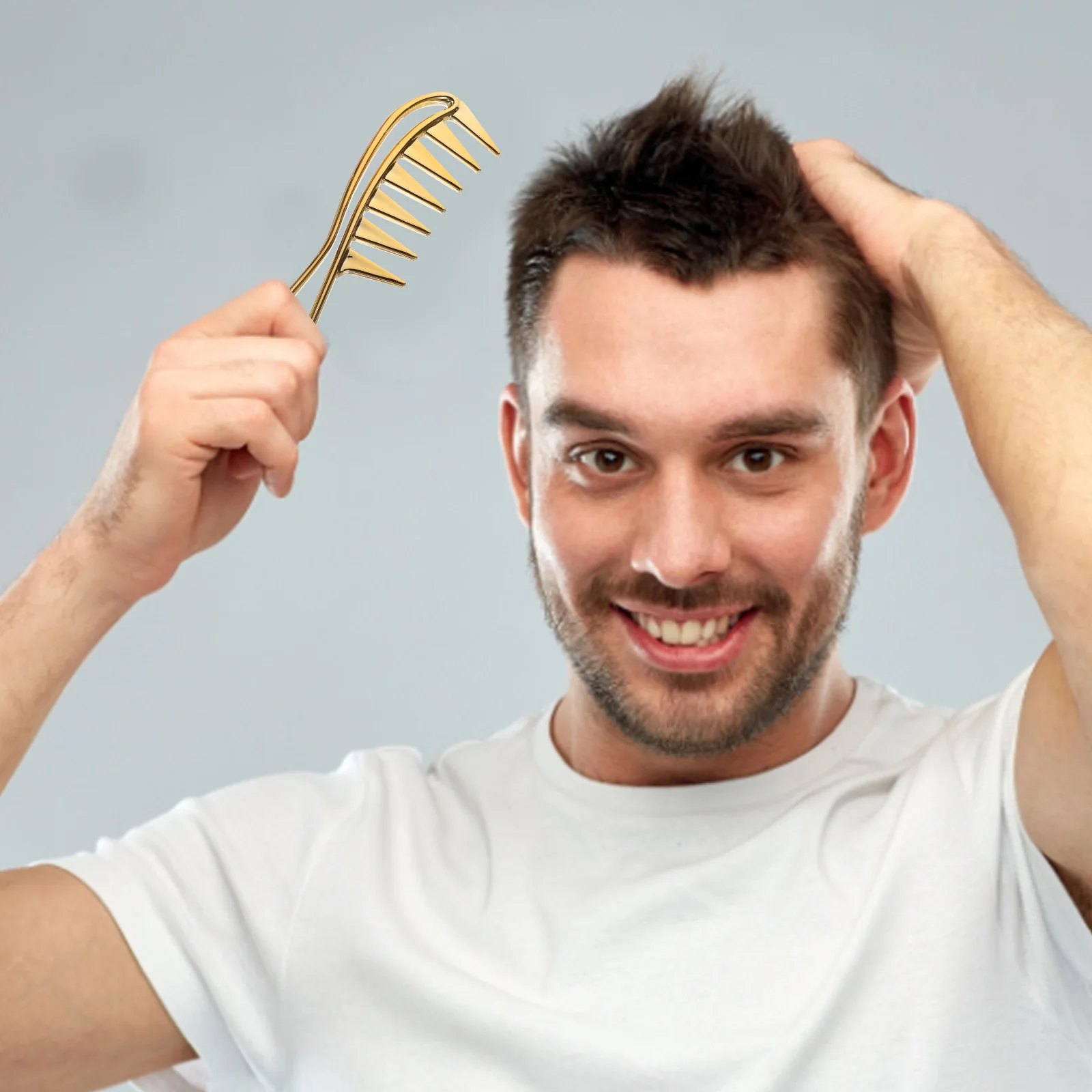 

2Pcs Wide Tooth Comb Set Hair Styling Detangling Scalp Soothing Travel Barber Professional Hair Comb